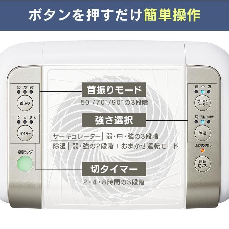 アイリス 20畳 サーキュレーター衣類乾燥除湿機 KIJDC-K80 21年製