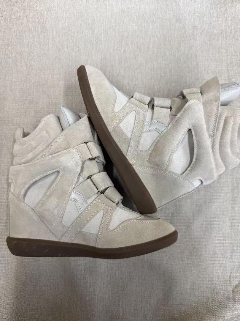 美品isabel marantベージュ スエード ハイカットスニーカー
