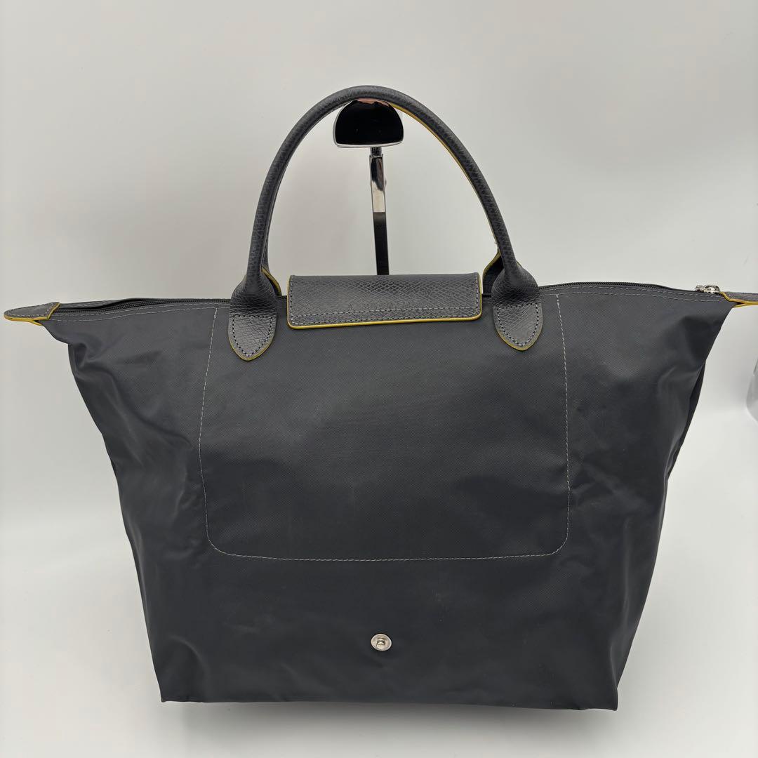 LONGCHAMP ロンシャン ルプリアージュ M グレー×イエロー A4