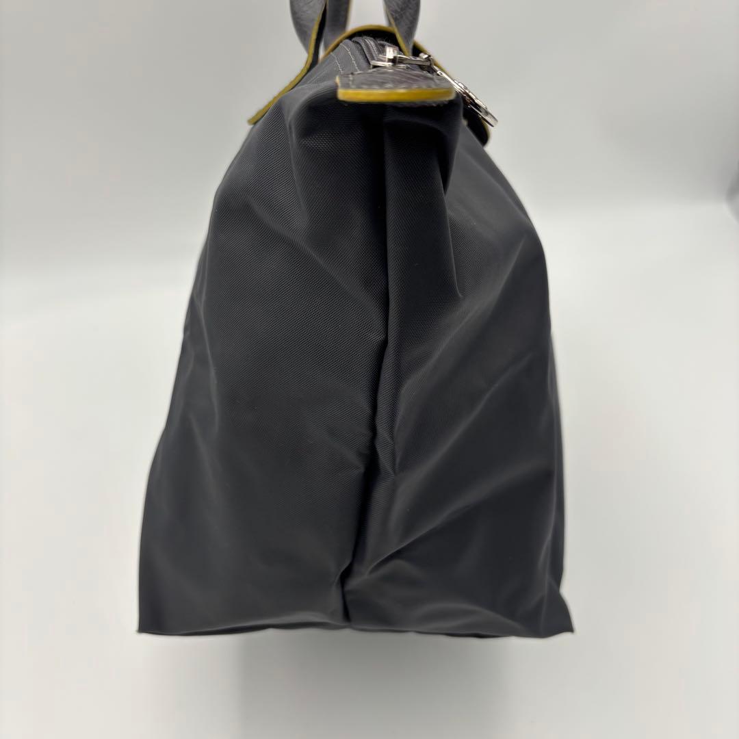 LONGCHAMP ロンシャン ルプリアージュ M グレー×イエロー A4