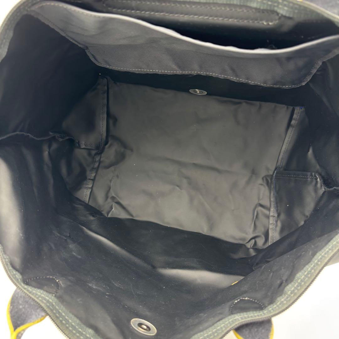 LONGCHAMP ロンシャン ルプリアージュ M グレー×イエロー A4