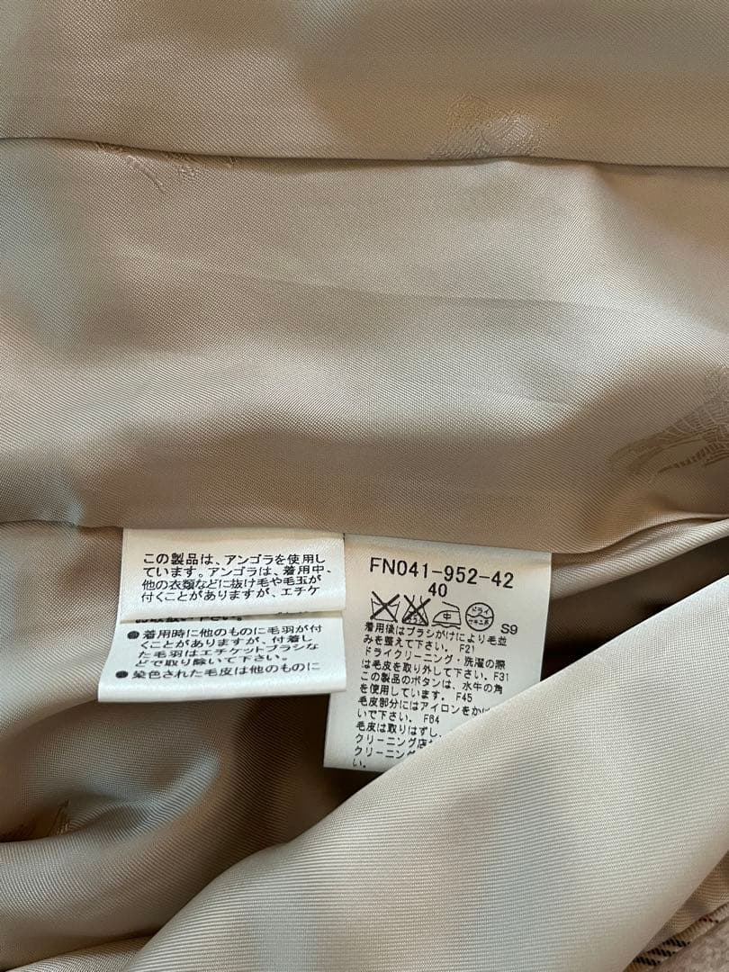 バーバリー　アンゴラ混ウールコート　40 極美品！！