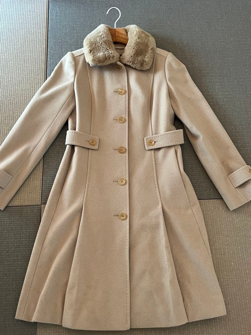 バーバリー　アンゴラ混ウールコート　40 極美品！！