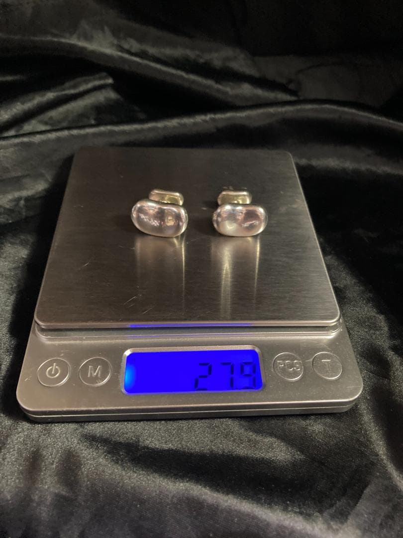 美品 ティファニー ビーンズ カフス　エルサペレッティ ラージ シルバー925