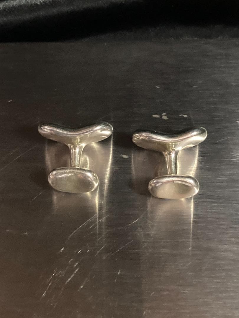 美品 ティファニー ビーンズ カフス　エルサペレッティ ラージ シルバー925