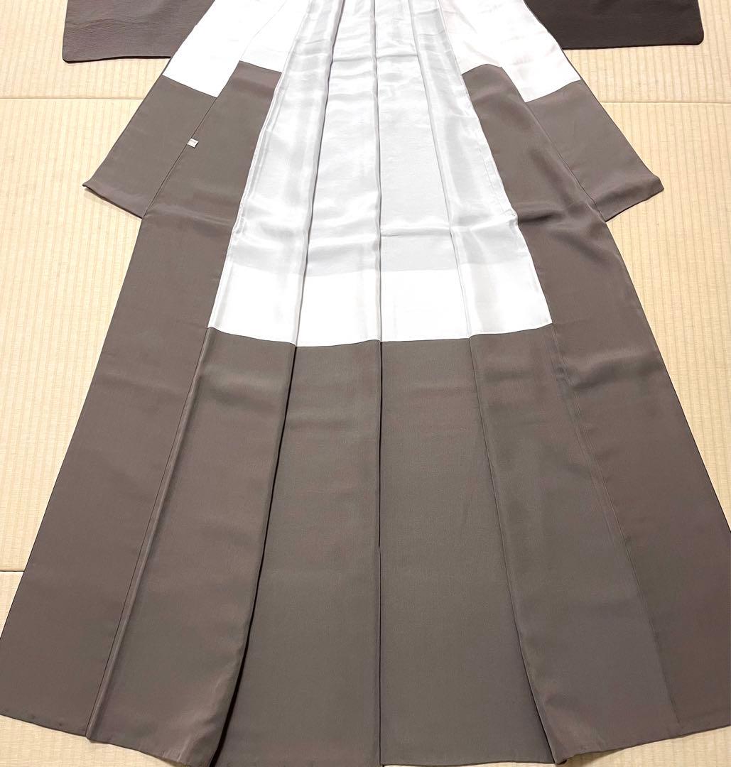 暈し 上品 江戸鼠色 付け下げ訪問着 紋なし ガード加工