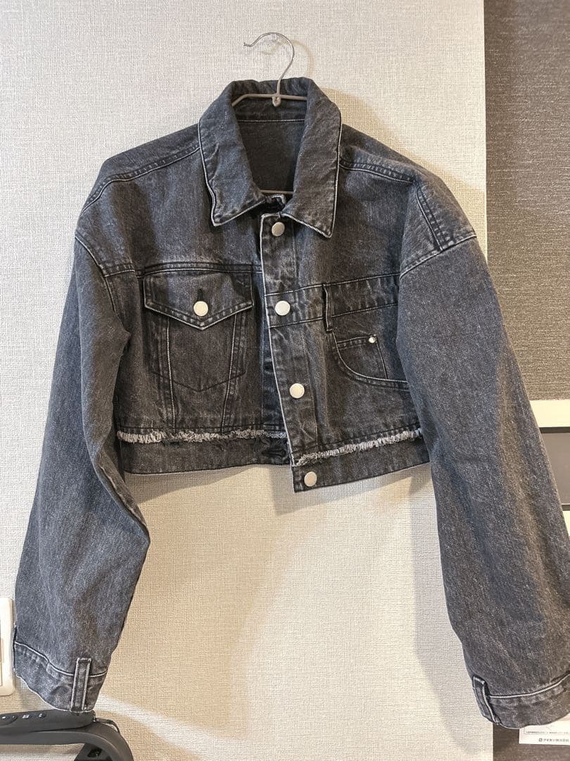 UNITED ARROWS クロップドデニムジャケット ダークグレー