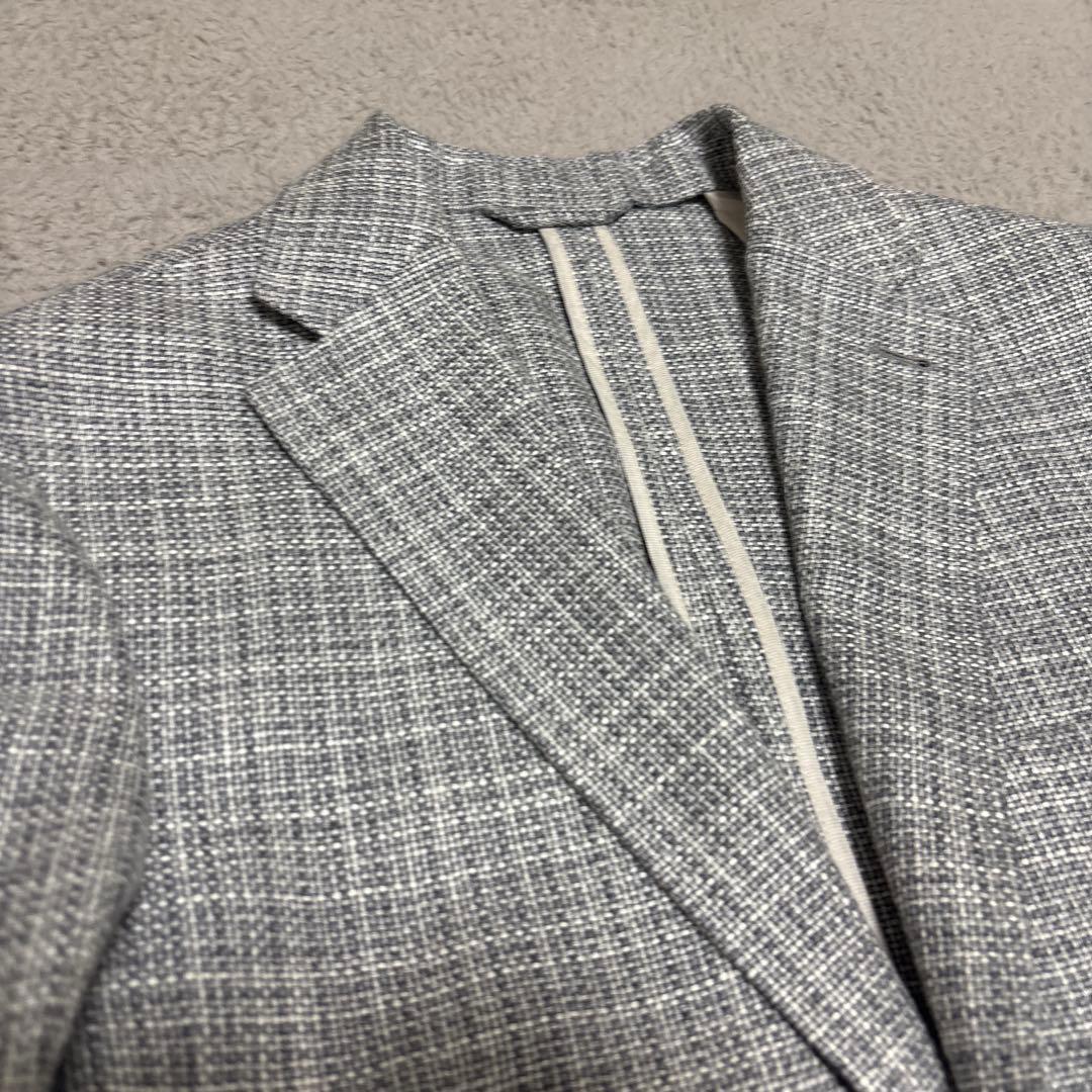 ErmenegildoZegna ジャケット　グレー　現行タグ　黒タグ　美品