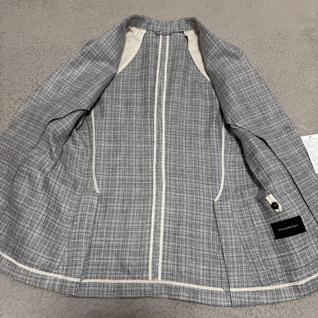 ErmenegildoZegna ジャケット　グレー　現行タグ　黒タグ　美品