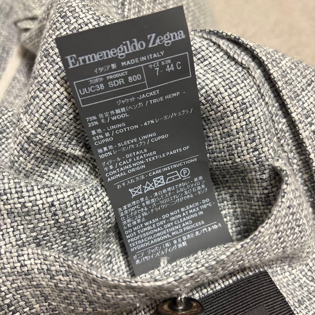 ErmenegildoZegna ジャケット　グレー　現行タグ　黒タグ　美品