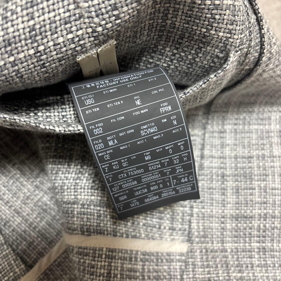 ErmenegildoZegna ジャケット　グレー　現行タグ　黒タグ　美品