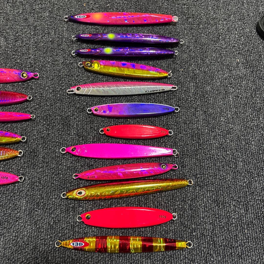 タチウオジギング　メタルジグ 19個セット 収納ケース付き