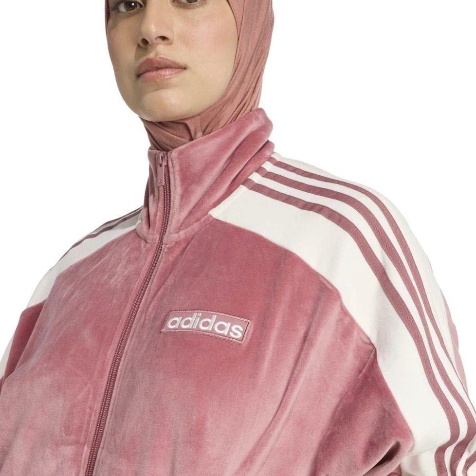 adidas アディブレイク ベロア トラックトップ 重盛さと美 S ピンク