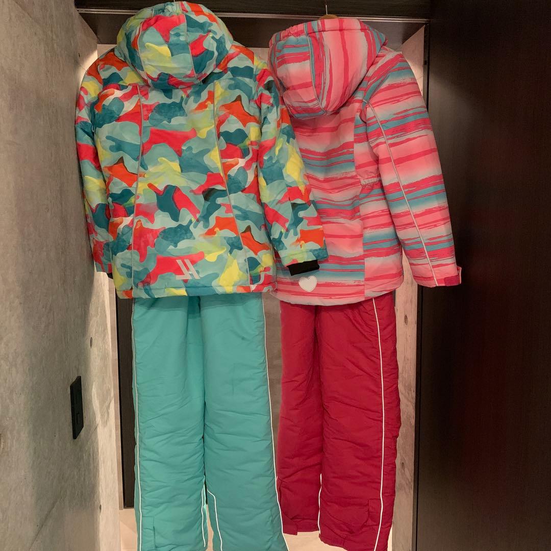 美品一度のみ⭐︎2着まとめ⭐︎140.146双子　スキーウェア　スノーウェア　キッズ