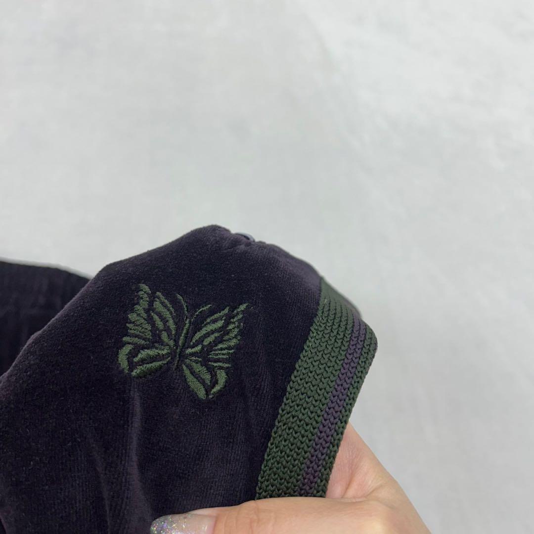 H845 美品 S ニードルズ スウェード パンツ パープル グリーン メンズ