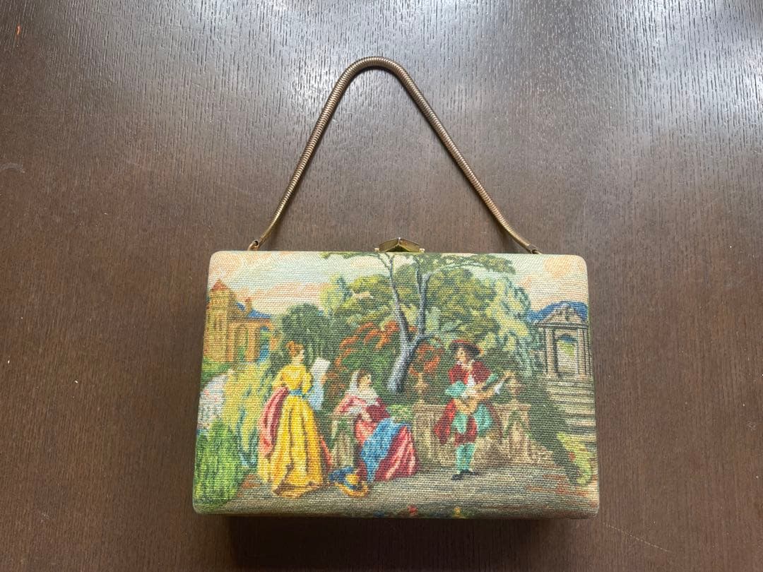 アンティーク　ヴィンテージ　Volupte 花柄クラッチバッグ　USA