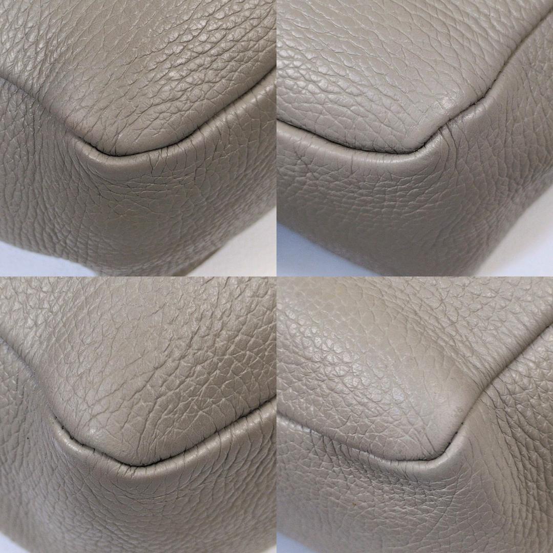 ヤングアンドオルセン プチレザートート ショルダーバッグ グレージュ 2way