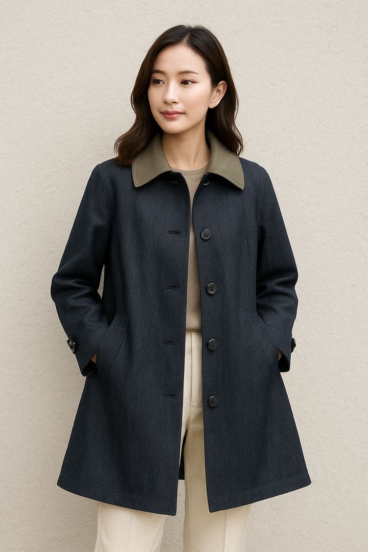 GUCCI カシミヤ混 リバーシブルコート グレー系 カーキ 40サイズ