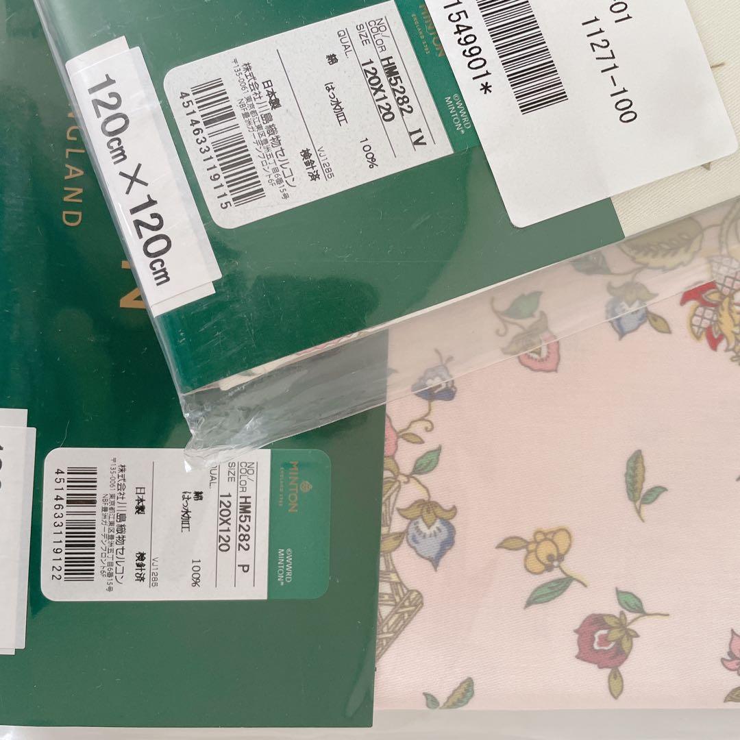 未開封 ミントン ハドンホール テーブルクロス 120×120 ピンク 黄色