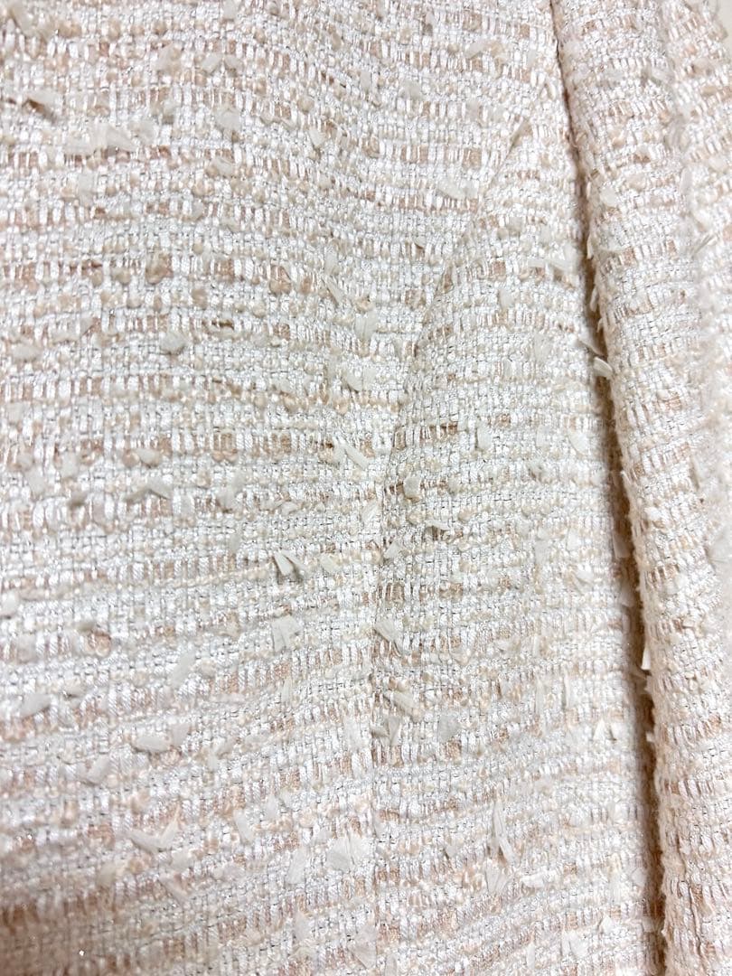 ☆【美品】アナイ ANAYI 銀 ラメ混 ツイード ジャケット サイズM