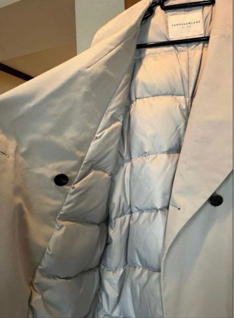 ロゼTOMORROWLAND ポリエステルコットン ベルテッドダウンコート