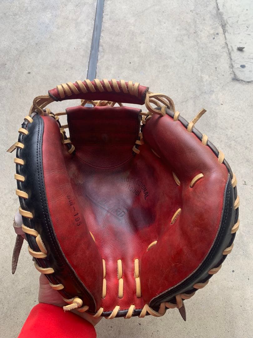 BELGARD ベルガード　軟式グローブ 日本製 赤黒　キャッチャーミット