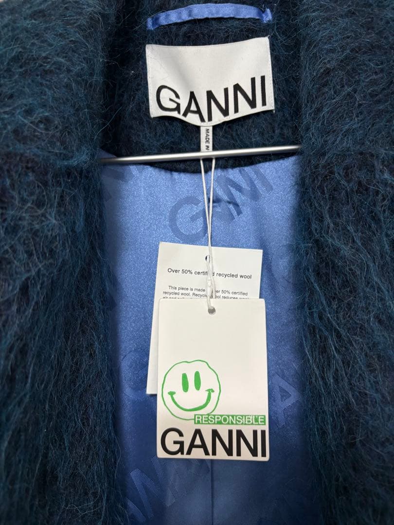 ジャケット・アウター GANNI Fluffy Wool Coat 38