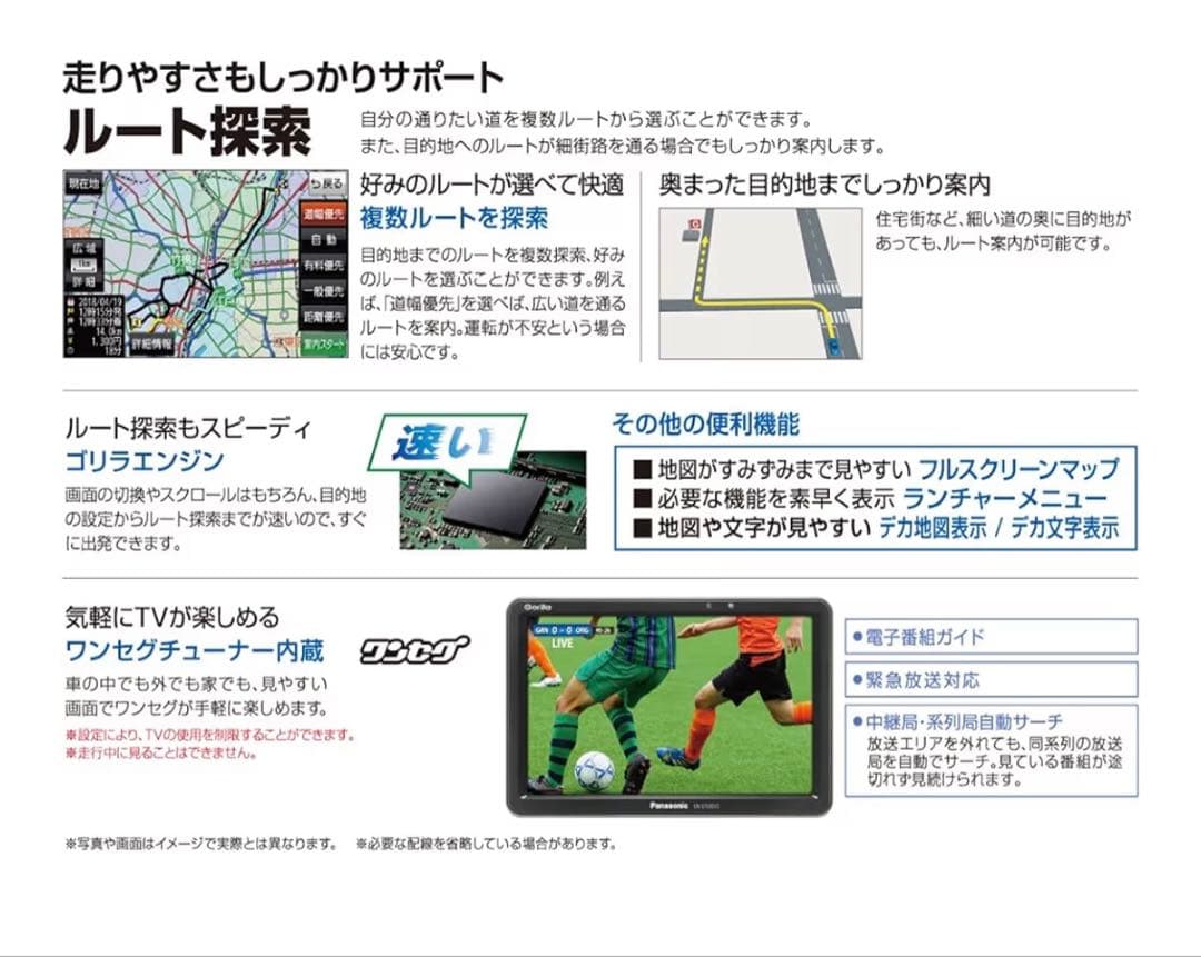 Panasonic Gorillaゴリラ CN-G1500VD 7インチカーナビ