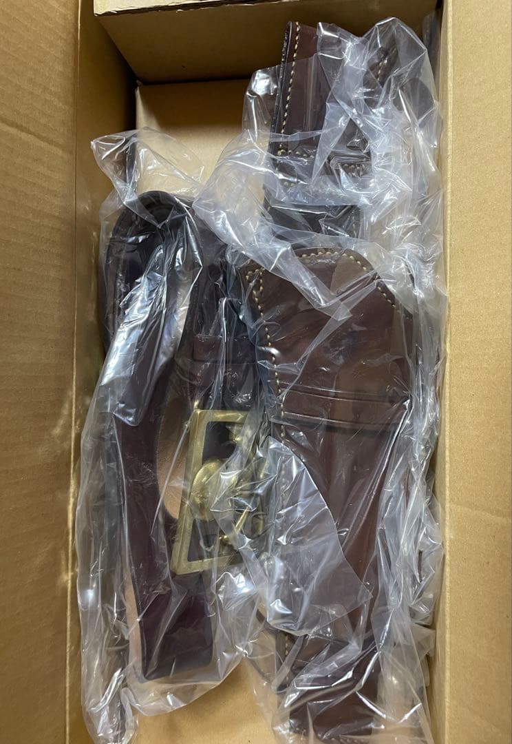 極美品 戦士の銃 コスモドラグーン ガンベルト 本革 HWS 真鍮スカルバックル