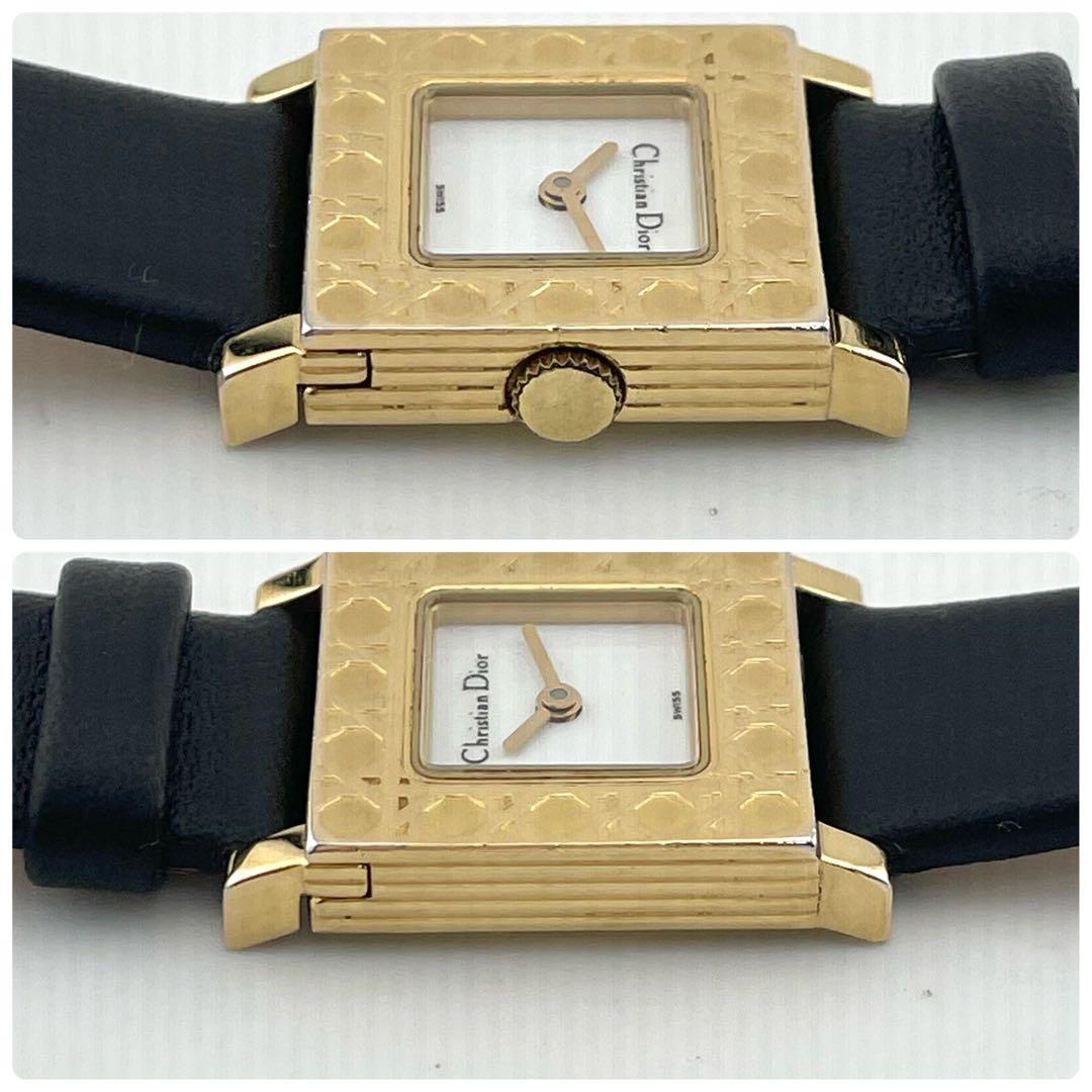 【稼働/付属品】クリスチャンディオール　スクエア　ラ・パリジェンヌ　腕時計