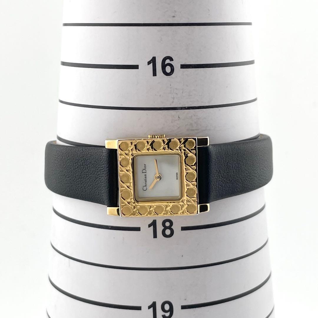 【稼働/付属品】クリスチャンディオール　スクエア　ラ・パリジェンヌ　腕時計