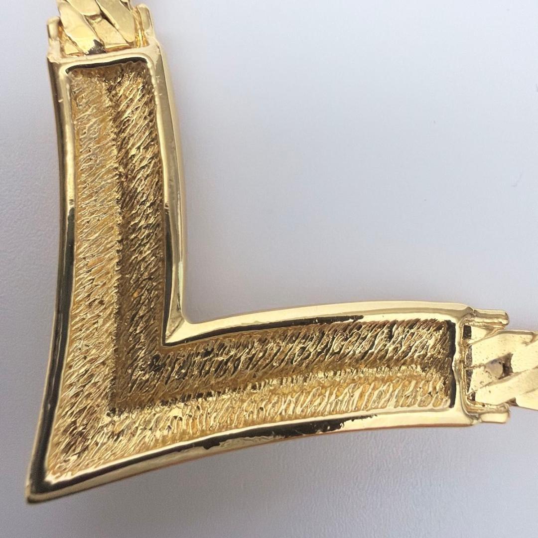 クリスチャンディオール V字 ラインストーン ネックレス チョーカー ゴールド