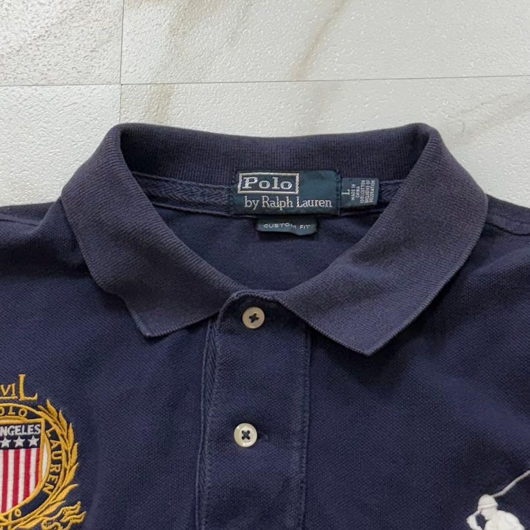 ポロ ラルフローレン 半袖 ポロシャツ ビッグポニー ロサンゼルス ネイビー