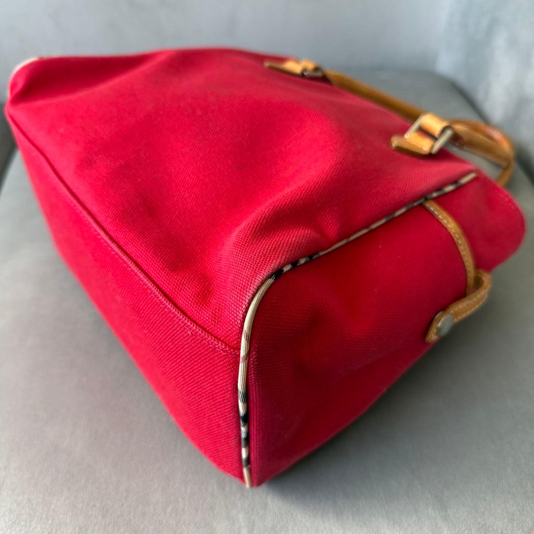 バーバリー ブルーレーベル トートバッグ ハンドバッグ キャンバス 革