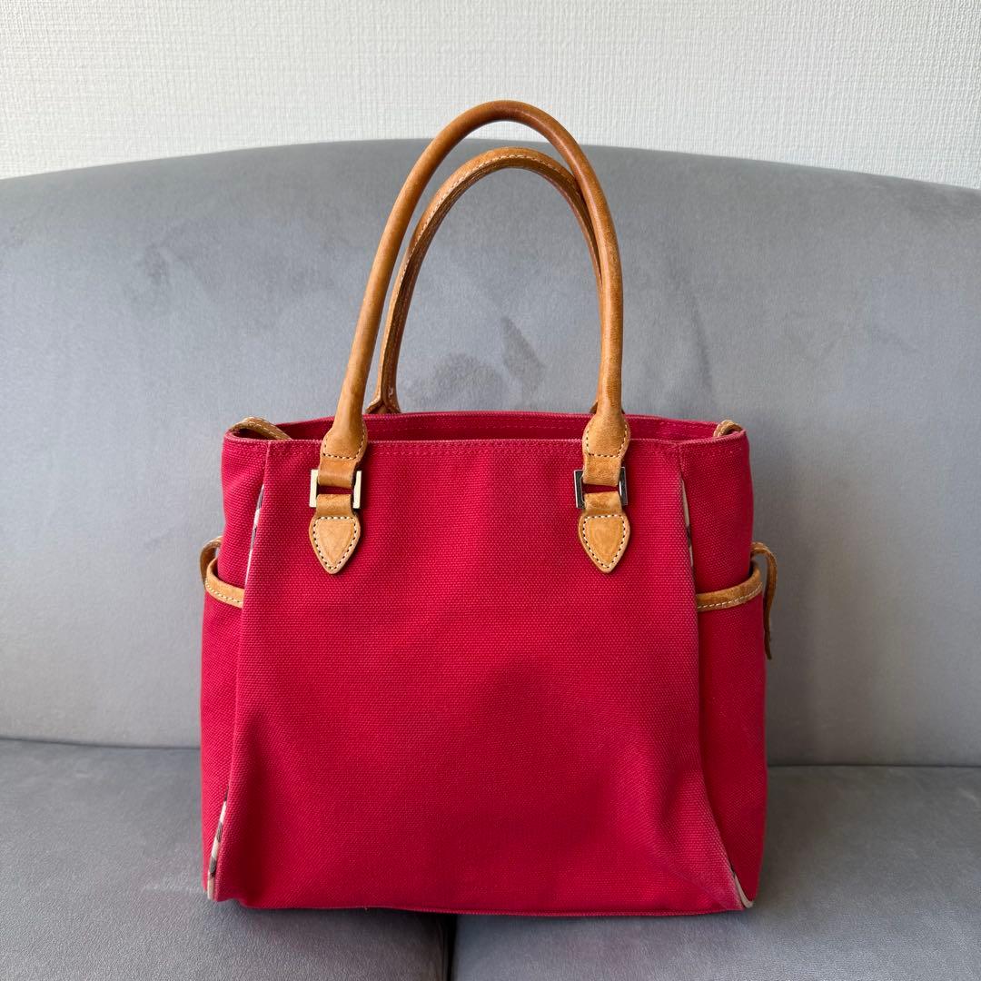 バーバリー ブルーレーベル トートバッグ ハンドバッグ キャンバス 革