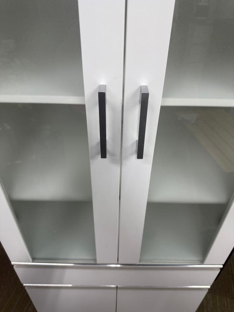 【完成品】【美品】ニトリ　キャビネット　フォルム　SK1860 WH 食器棚