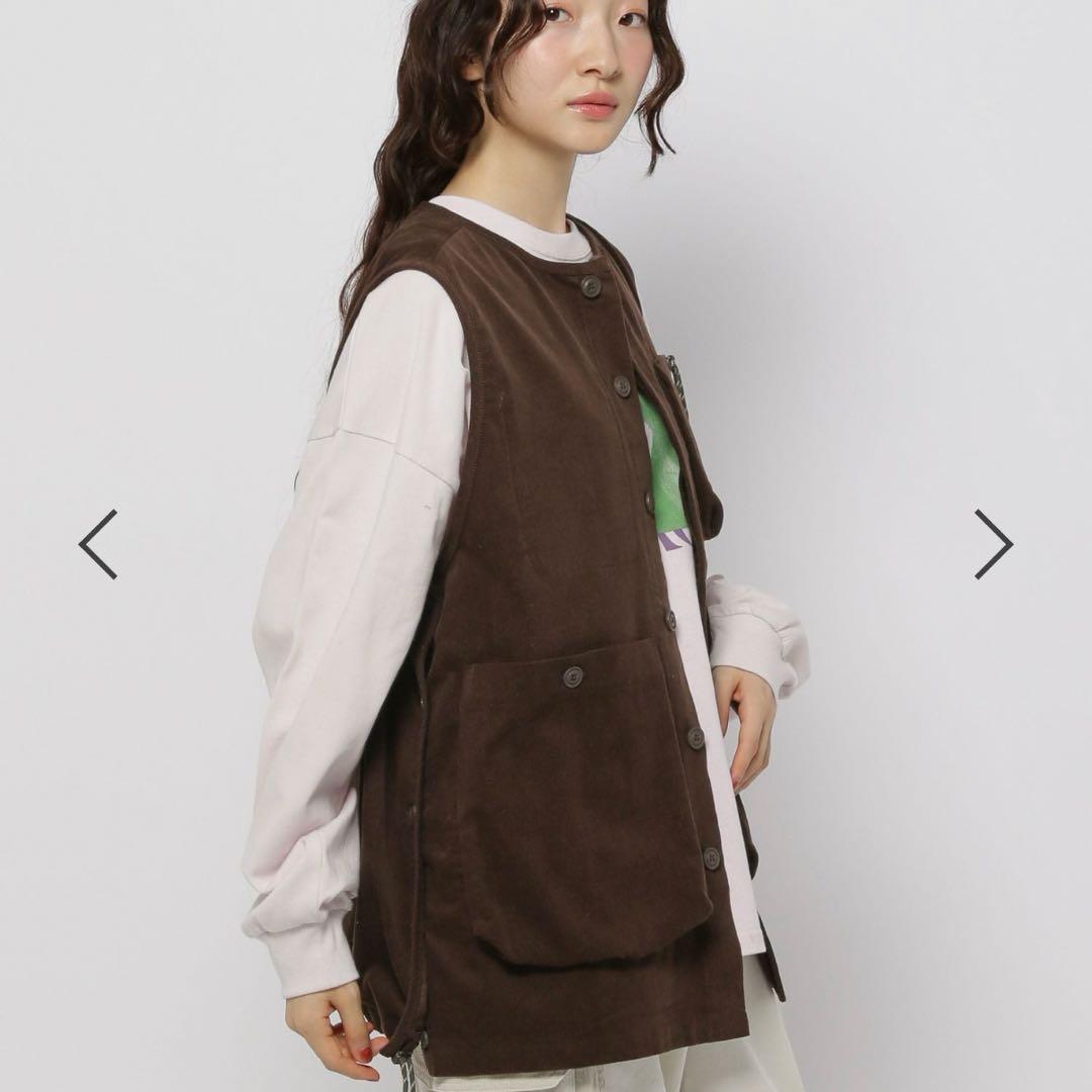 ニコアンド　ボーイズシルエットポケベスト2 ブラウン　新品未使用