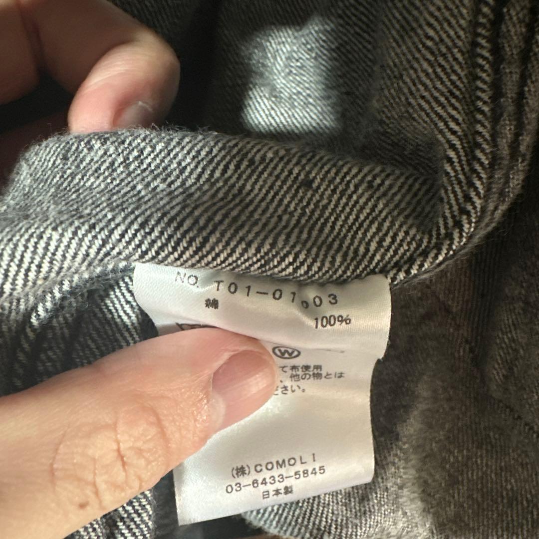 廃盤 COMOLI デニムジャケット&パンツ サイズ2 ブラックエクリュ