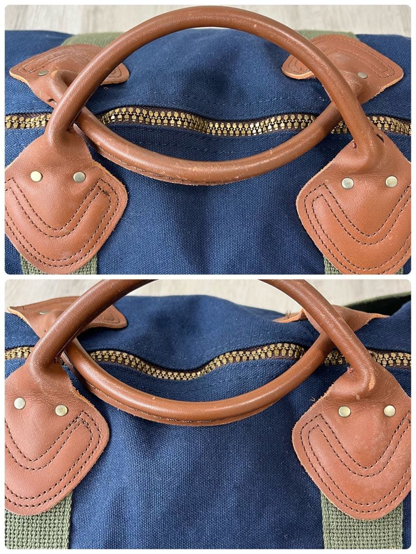 80s L.L.Bean ネイビー ダッフルバッグ ボストンバッグ2way