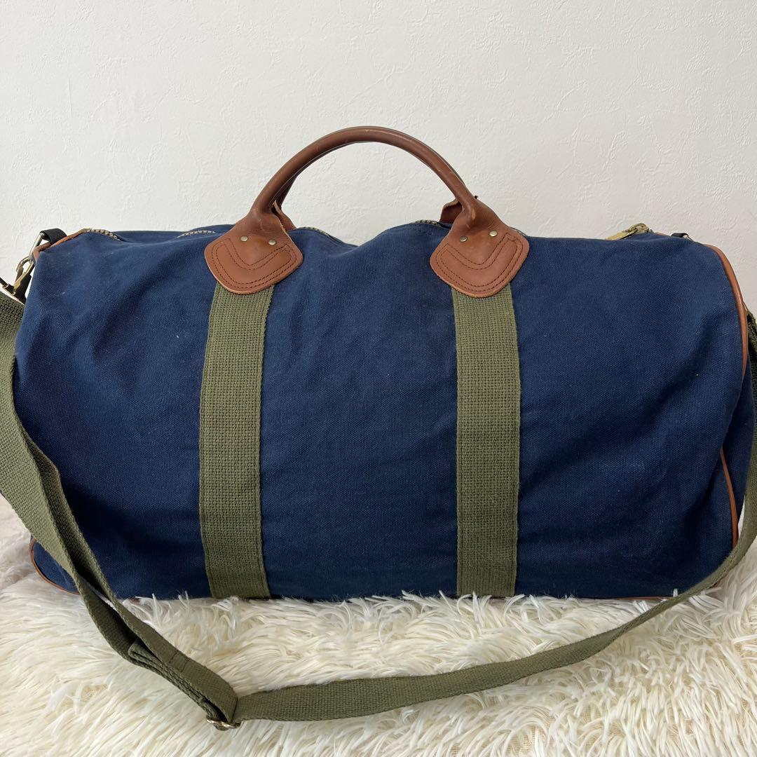 80s L.L.Bean ネイビー ダッフルバッグ ボストンバッグ2way