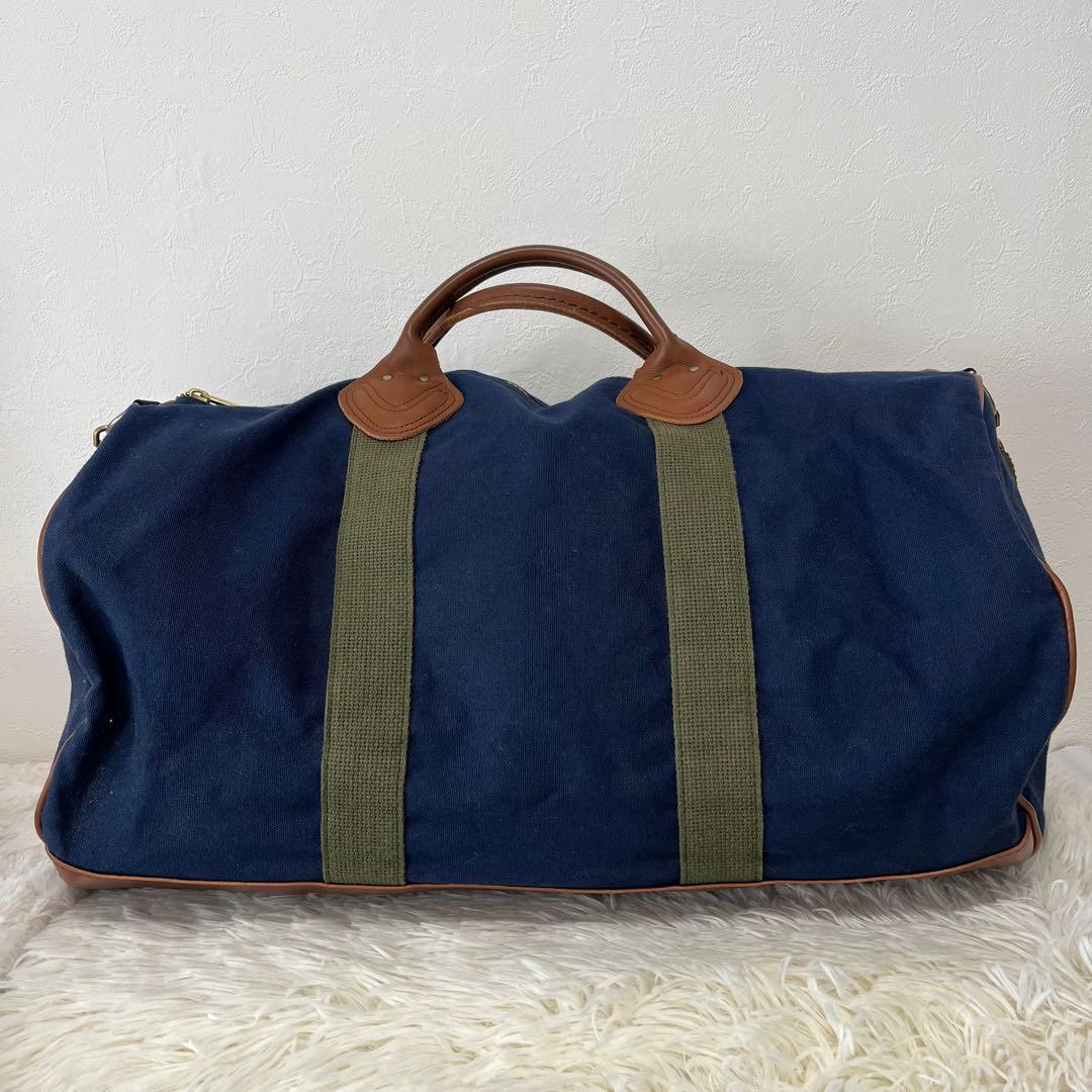 80s L.L.Bean ネイビー ダッフルバッグ ボストンバッグ2way