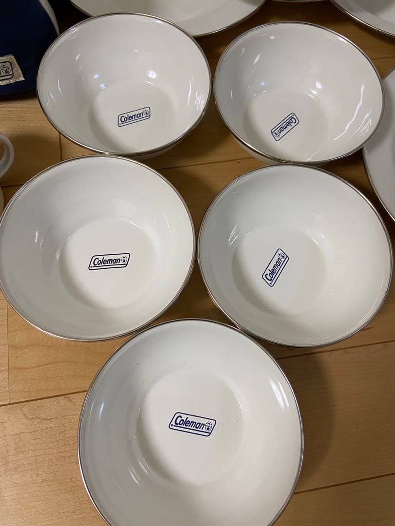 コールマン Coleman 食器セット エナメル 5人分セット 収納ケース付