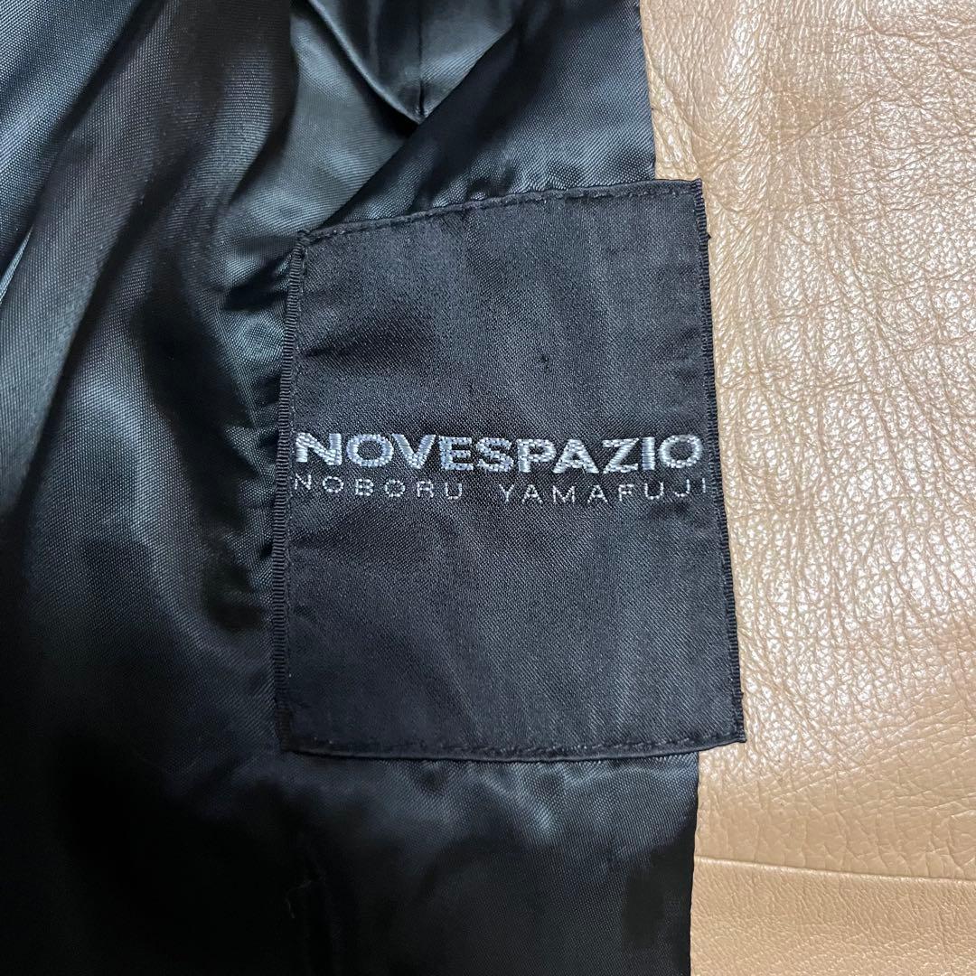 毛皮 羊革 NOVESPAZIO ファー レザー ロングコート 女優コート 本革