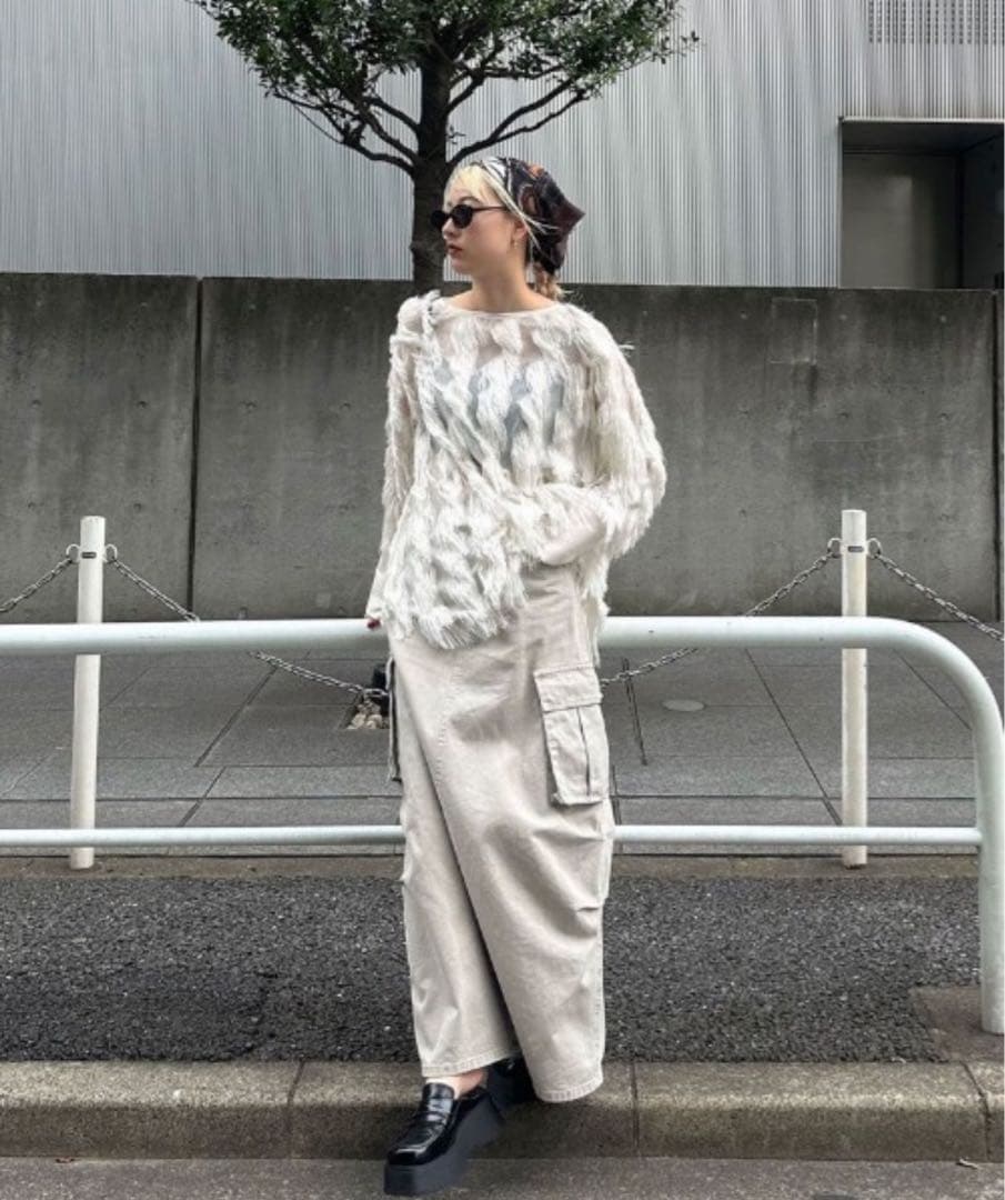 【極美品】 AMERI FULL FRINGE OVER TOP