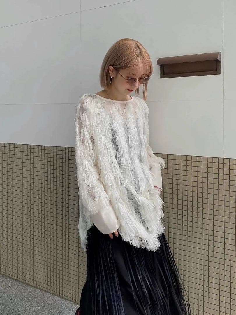 【極美品】 AMERI FULL FRINGE OVER TOP
