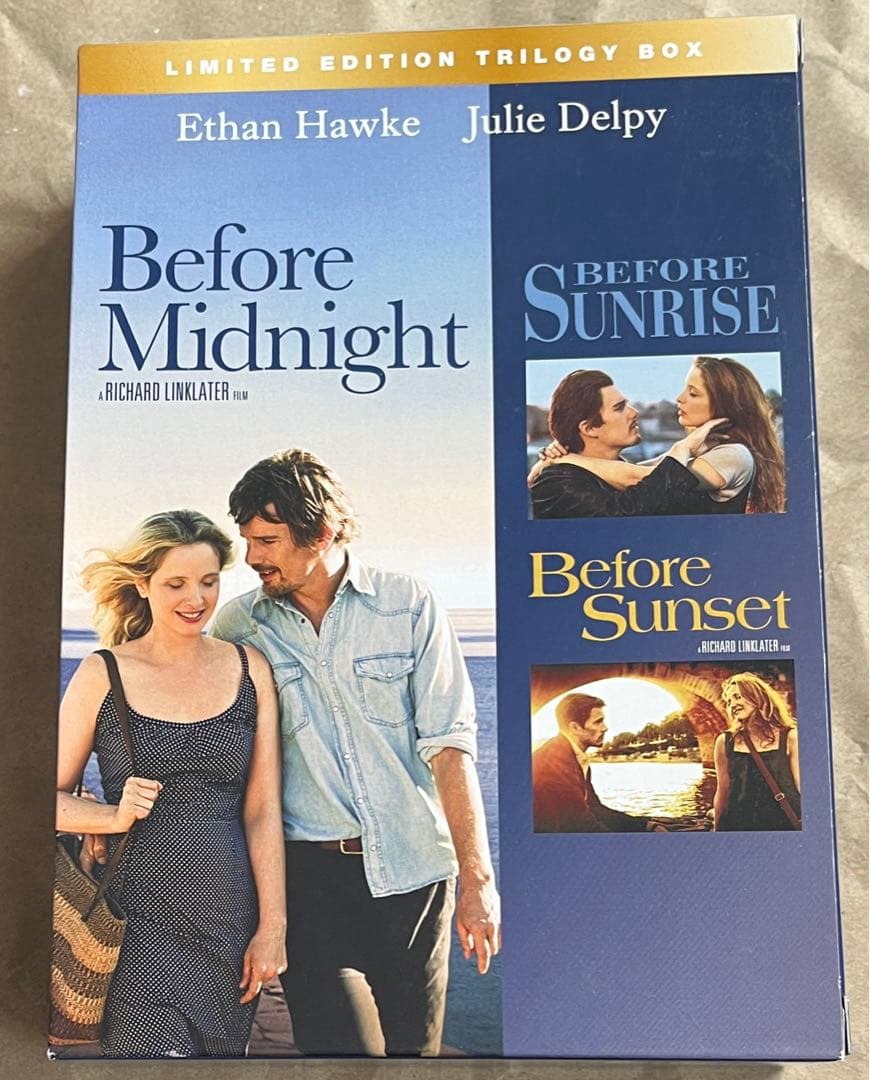 【廃盤】ビフォア・サンライズ/サンセット/ミッドナイト トリロジー3枚組BOX