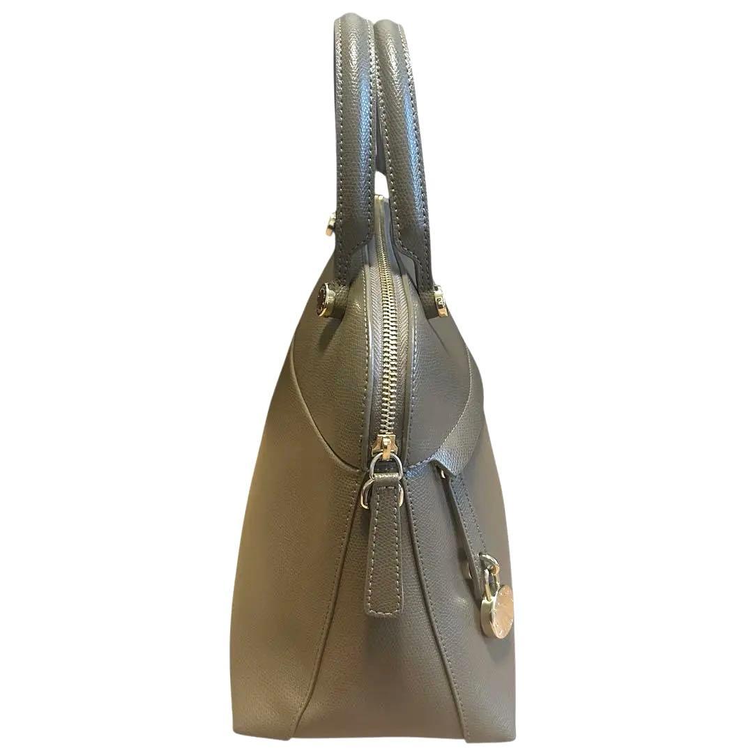 【極美品】FURLA パイパー M 2WAY ベージュ系 保管袋付き レザー