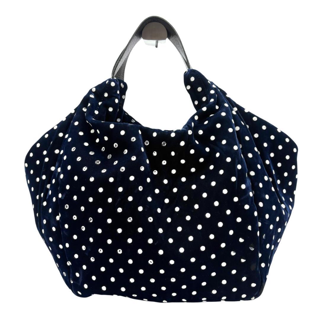 コムデギャルソン tricot　トートバッグ　ショルダー　A4 ドット　ベロア