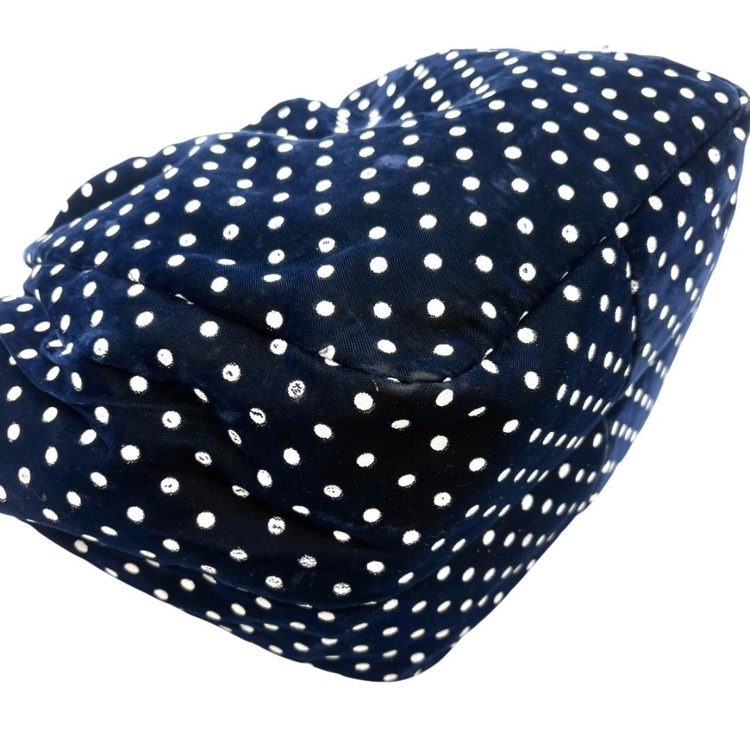 コムデギャルソン tricot　トートバッグ　ショルダー　A4 ドット　ベロア