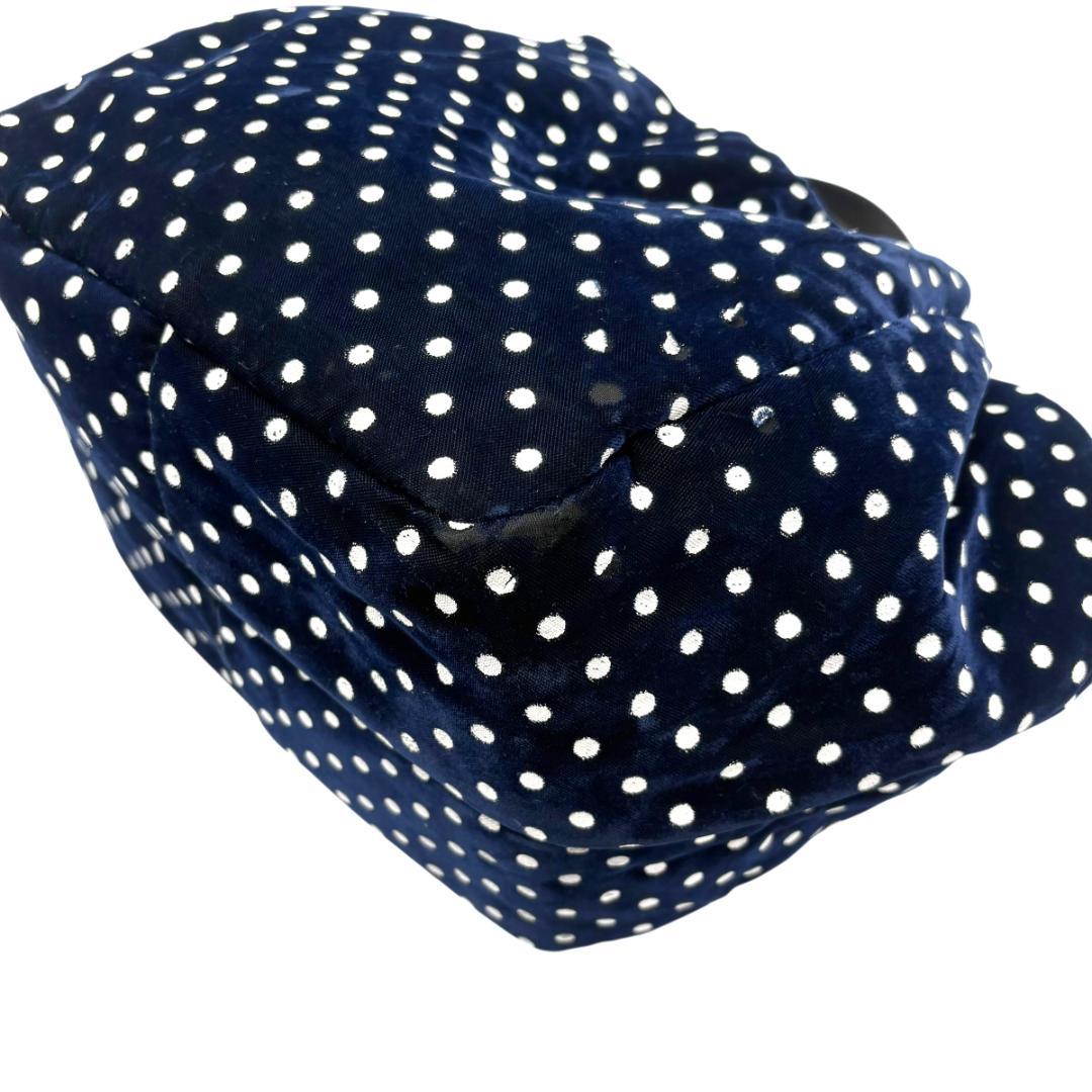 コムデギャルソン tricot　トートバッグ　ショルダー　A4 ドット　ベロア